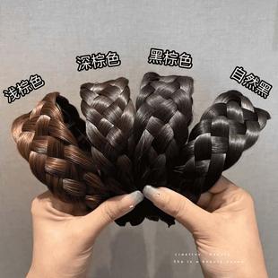 Коса, парик, ободок ручной работы, акриловый аксессуар для волос с косичкой для плетения волос