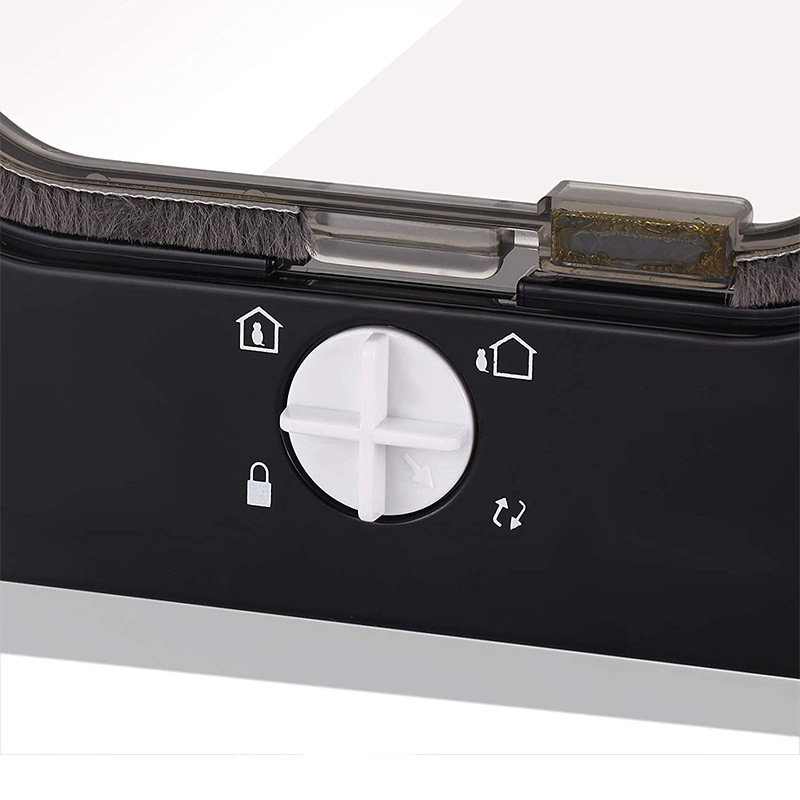 Nuevos suministros para mascotas puerta gato agujero interruptor giratorio puede controlar la dirección de Acceso puerta para mascotas gato perrera gato puerta