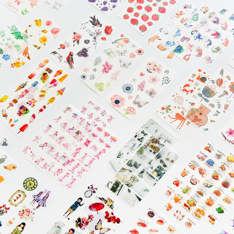 Plane stickers 3 into animal flowers small fresh characters and paper stickers hand account diy material stickers 24