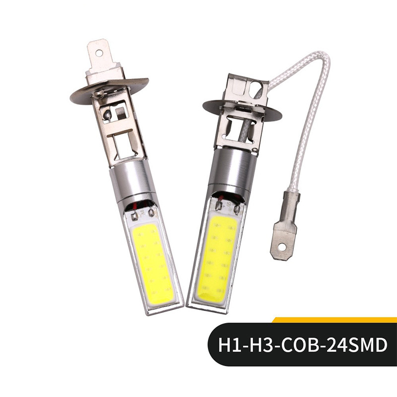 (2개) 소스 공장 자동차 수정 LED 안개 램프 COB 칩 자동차 램프 H1 | H3 높은 전원 전면 안개 램프 10W 전구