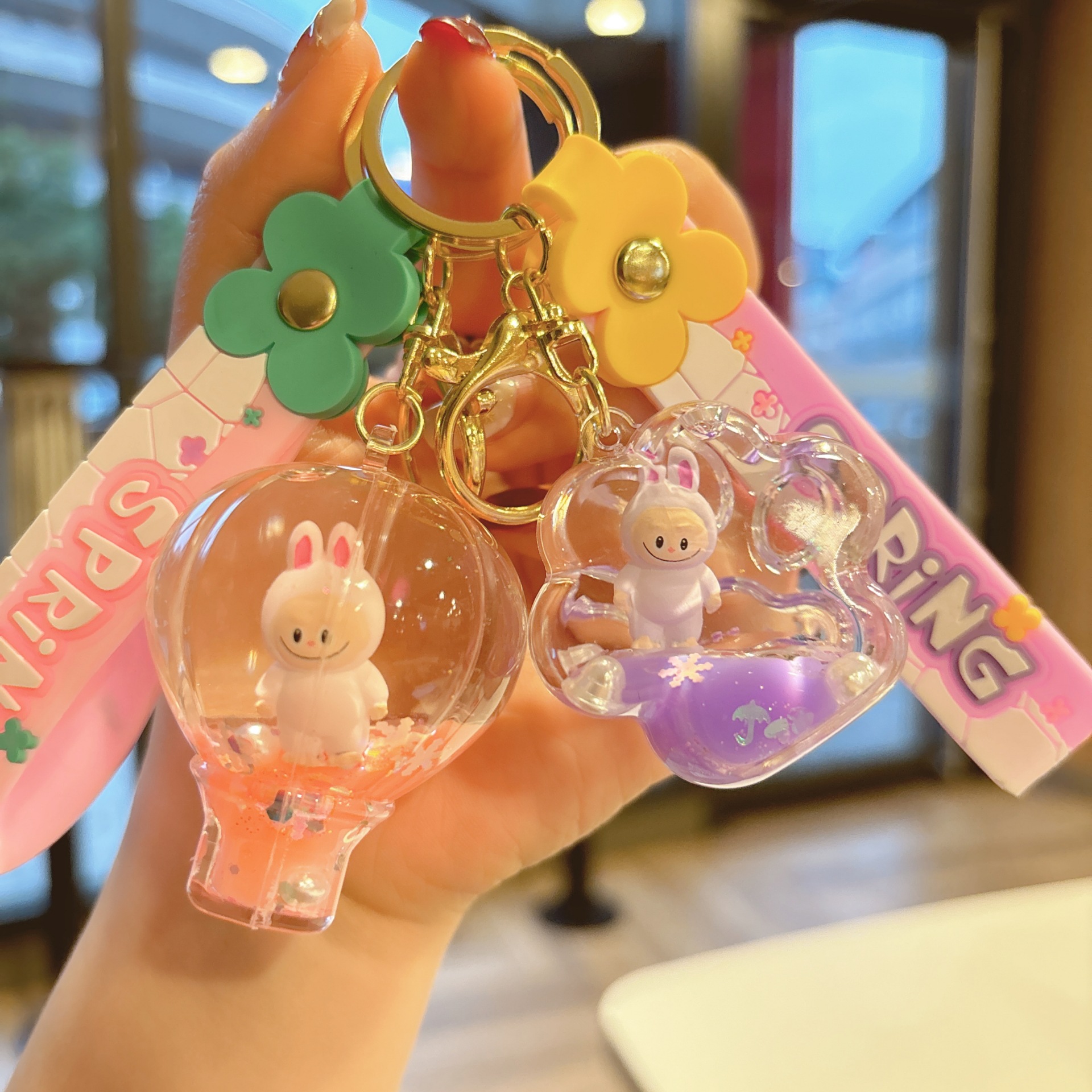 63g Weight Bag Pendant, Keychain Classification 1 Piece Quantity Party, Festival Occasion Acrylic Material Cartoon Character Pattern Unisex Gender Cute Style 1 Piece Cute Cartoon Character Acrylic Unisex Bag Pendant Keychain 3