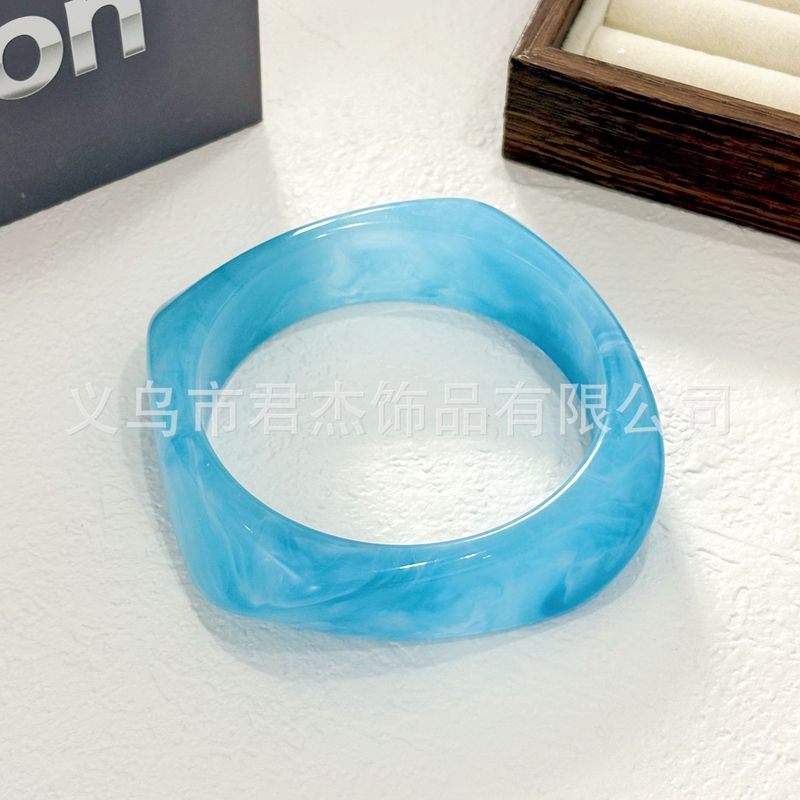 欧美几何晕染咖色树脂手镯不规则方形手环小众设计个性手饰潮批发|undefined