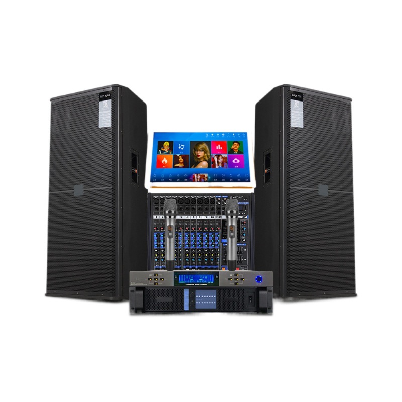 SXR-725 subwoofer de frecuencia completa para el hogar karaoke canto a pedido micrófono amplificador de audio titular de la tarjeta de audio