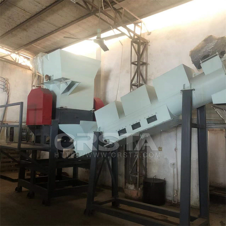 上海废塑料片材纸浆磨洗分离机，PMMA片材废料粉碎清洗去纸机