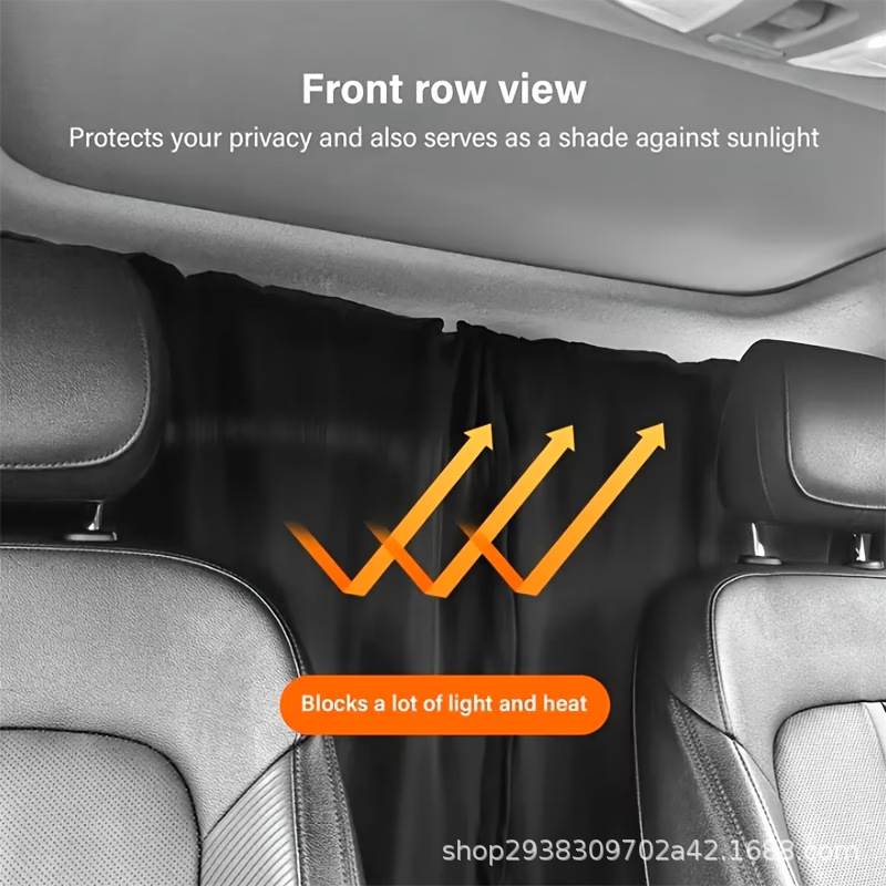Car sunshade curtain, rear privacy curtain, car window curtain, interior partition curtain for front and rear seats, blackout curtain