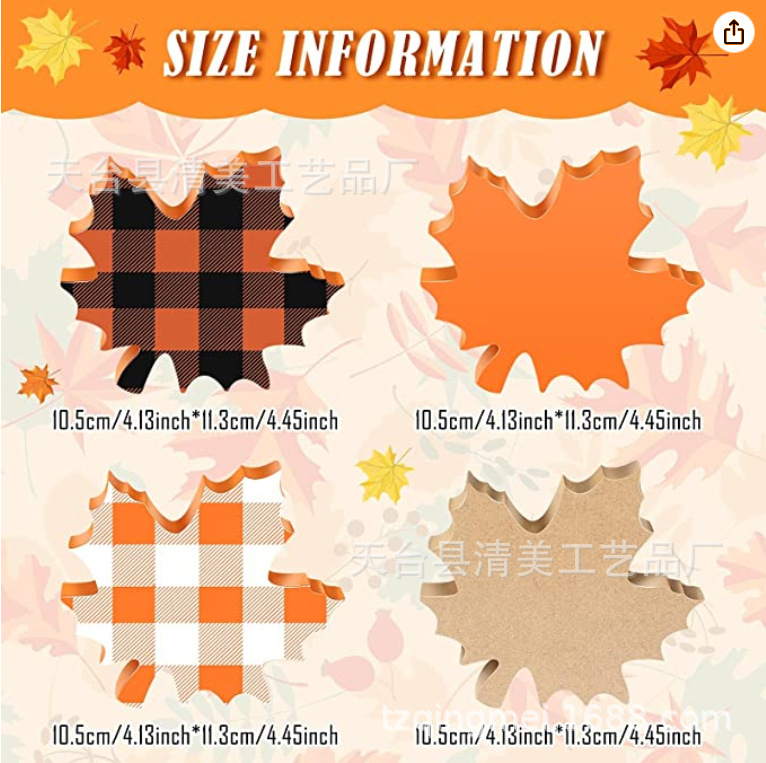 4 unids acción hoja de arce madera otoño Tema, hogar, escritorio Oficina, decoración del partido adornos