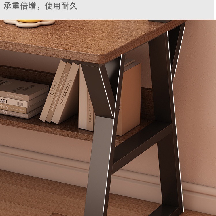 Escritorio de computadora de esquina de dos personas escritorio de escritorio de esquina doméstico estante de libros combinado dormitorio escritorio de oficina en forma de L