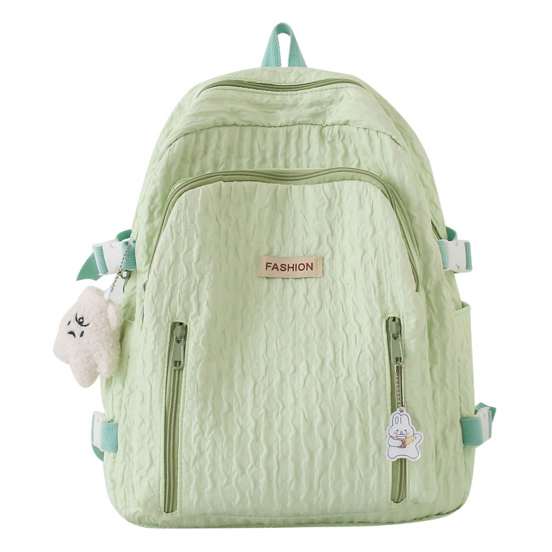 Small Fresh Girl Schoolbag Female Junior High School Student High-value Backpack Japanese Simple Lightweight Waterproof Backpack for College Students