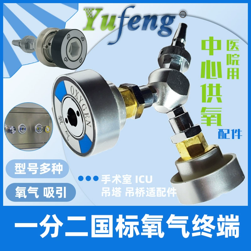 Кислородный терминал Один-Два Центральный источник подачи кислорода Источник воздуха Штепсельная вилка Экспресс-переноса Кислород Всасывание отрицательного давления Воздух