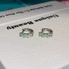 A1953 straight needle green earring 1 piece