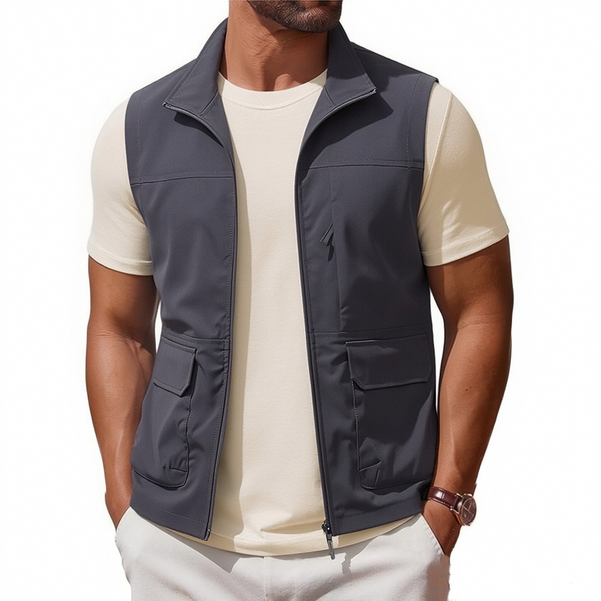 Quick dry travel vest, jacket sleevless for hiking 2