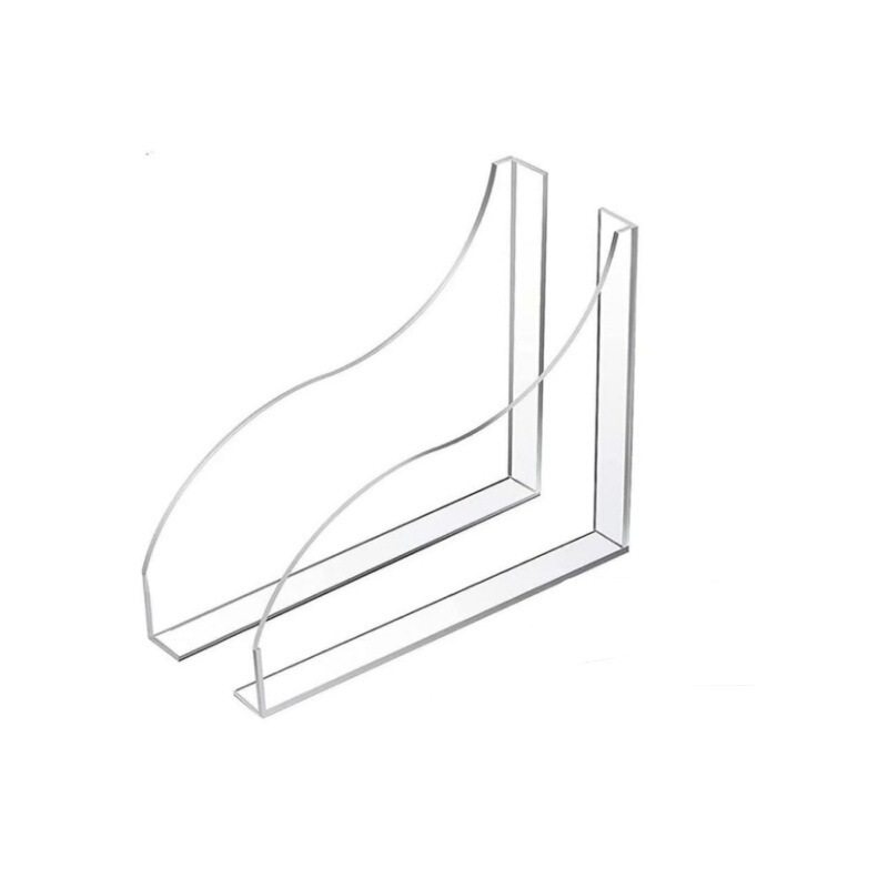 Factory Direct Sales Transparent Acrylic Splash-Proof No-Nail Adhesive Waterproof Barrier L-Shaped Bathtub Washbasin Splash Guard