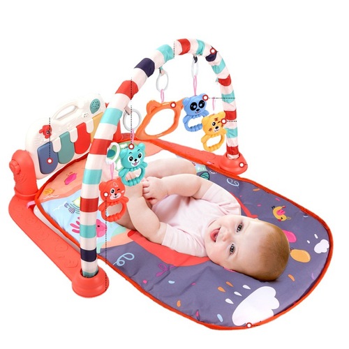 Baby pedal piano fitness stand multi-functional game crawling mat USB plug-in newborn baby blanket gift