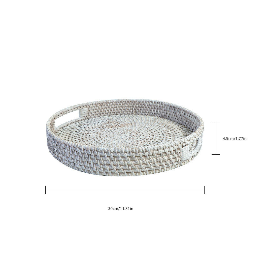 Handwoven Rattan Basket, Premium White/Rattan Cane, Fine Craftsmanship With Inner Lining, Lid & Sturdy Handles, Natural Seagrass Organizer, French & N_voghion.com
