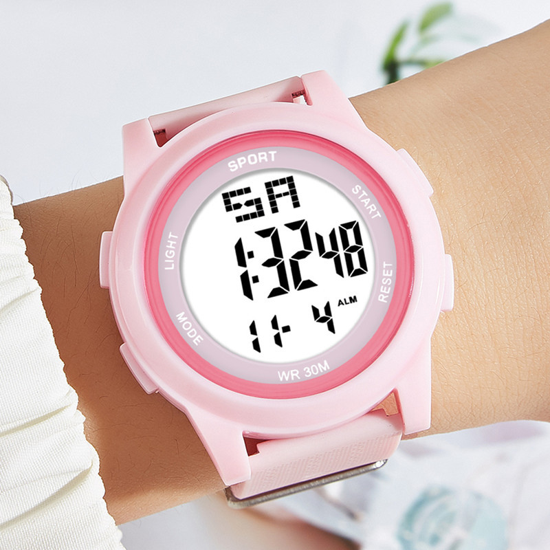 Moda casual estudiante deportes impermeable electrónico LED reloj de mujer pareja de gran dial reloj de mujer deportes de hombre reloj electrónico