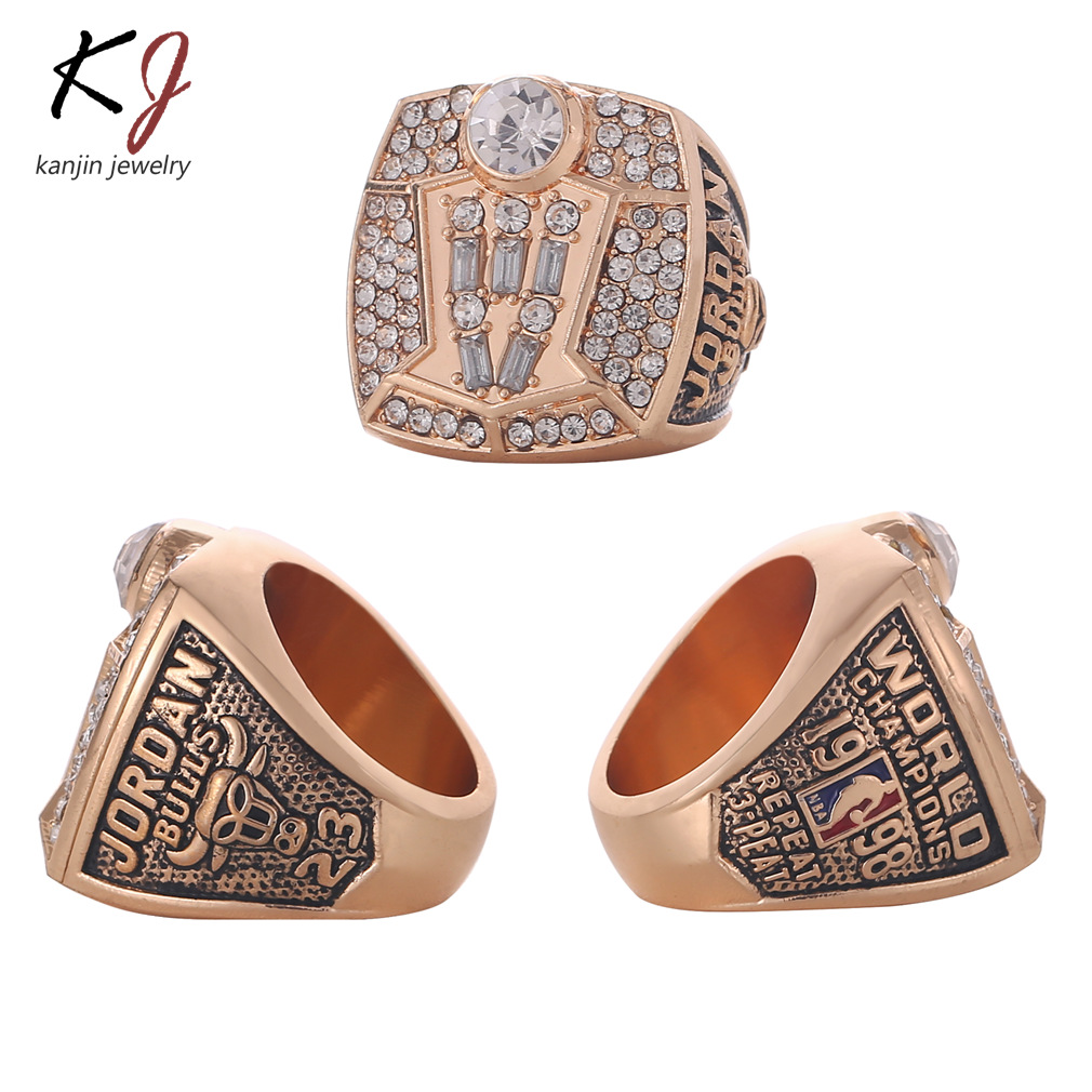 Cross-border hot Basketball NBA 1998 Bulls championship ring men's jewelry fans ring manufacturers wholesale