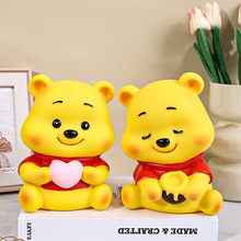 新款大号创意可爱维尼熊存钱罐小熊搪胶储蓄罐储钱罐儿童生日礼物