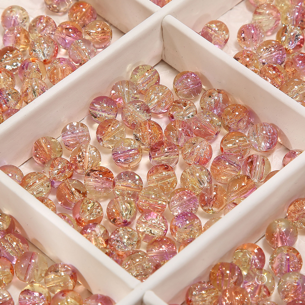 10 ミリメートル [ビッグフィッシュベゴニア] アイスクラック爆発ビーズガラスビーズ手作り diy ブレスレットビーズジュエリーアクセサリー素材