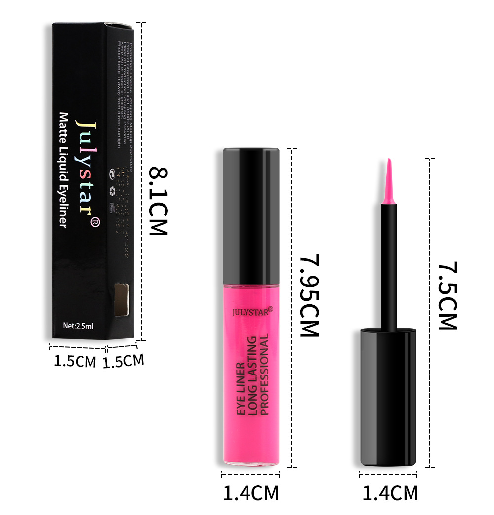 julystar Cross-border Halloween Beauty Eyeliner Liquid Cross-border Colored Waterproof, Oil-Proof and non-smudging Eyeliner Pen wholesale Item Picture
