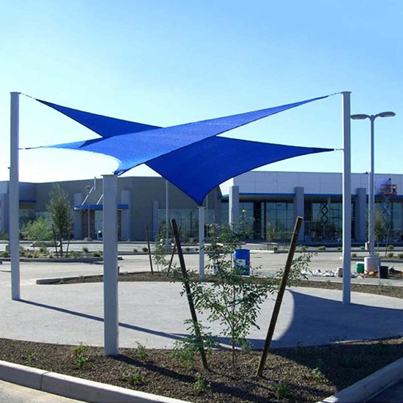 户外遮阳帆三角四角遮阳棚HDPE抗老化遮阳帆庭院防晒遮阳防雨天幕