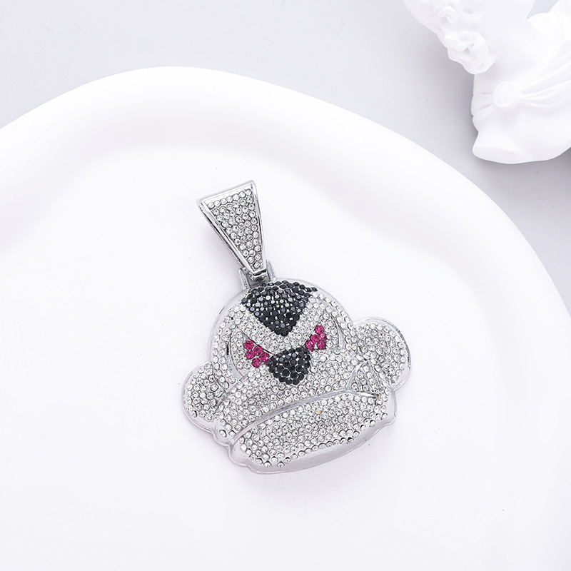 New Big Mouth Monkey Necklace Instagram Cuban Fashion Accessories Personalized Pendant Dennis Chain_voghion.com