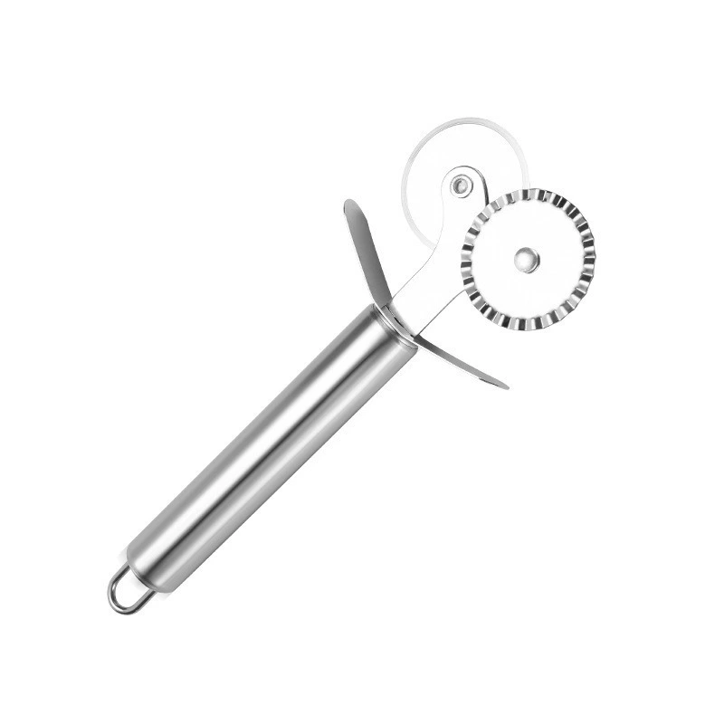 Dual wheel round universal kitchenware stainless steel