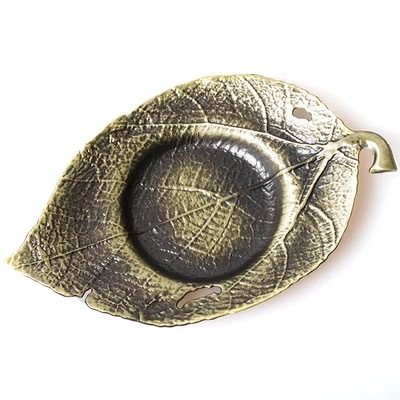 Transfronterizo fábrica directa aleación posavasos taza de té aislamiento posavasos hoja residual posavasos Kung Fu ceremonia del té Accesorios
