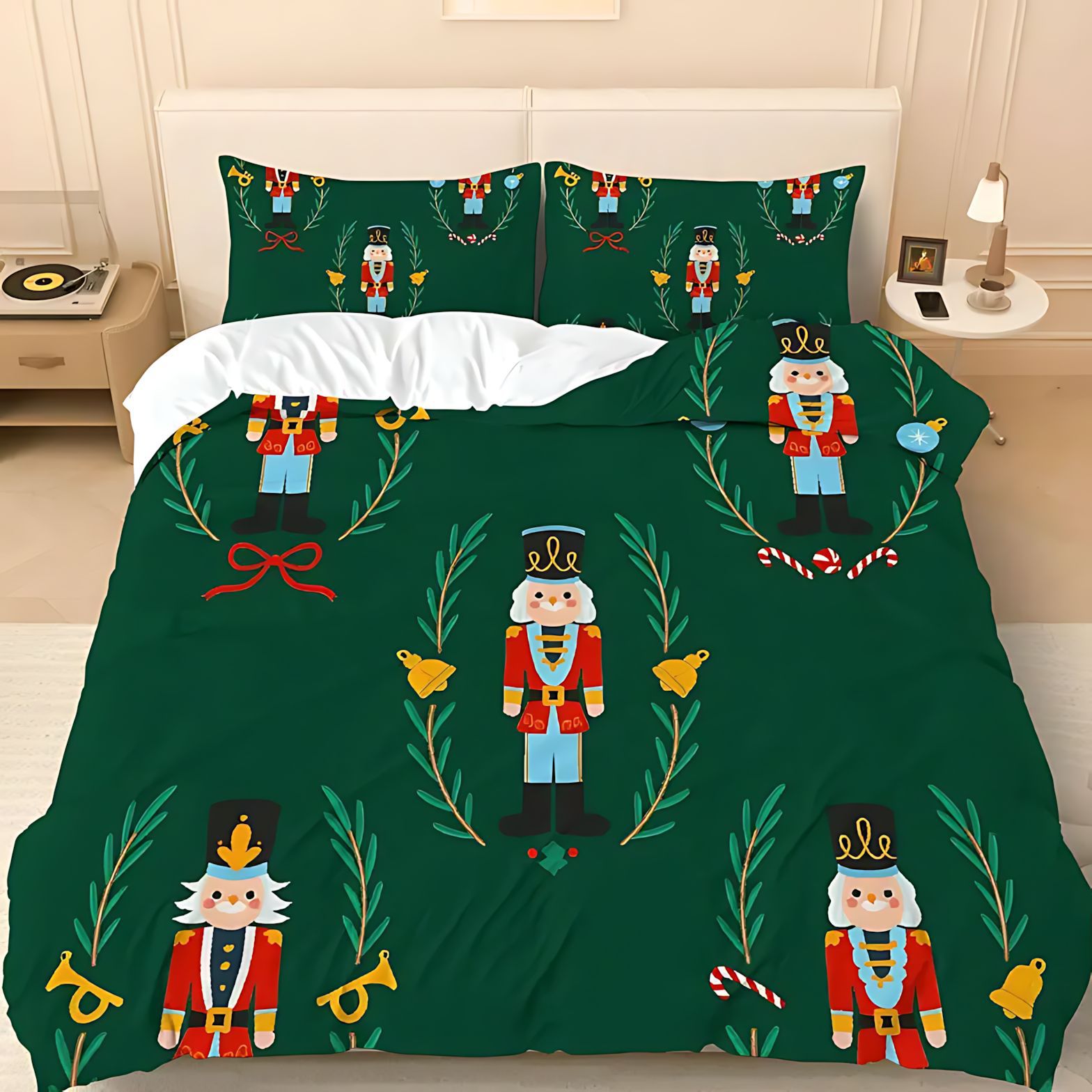 TEMU / JIT nuevo producto transfronterizo Navidad trencanueces soldados de alta definición digital impresión kit de edredón para diseñar