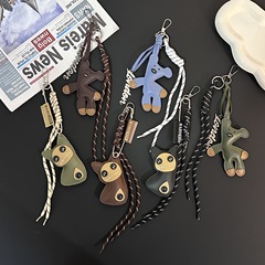 新しいアメリカンスタイルの編組ロープペンダント、レトロなミュウスタイルのバッグペンダント、パーソナライズされたパンツチェーンジュエリー、女性用キーホルダーアクセサリー