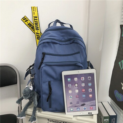 Backpack  new trendy large-capacity schoolbag female Korean version Harajuku ulzzang high school college student ins backpack
