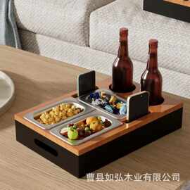 实木收纳盒木质零食收纳盒客厅水果沙发零食盒多功能啤酒储物盒