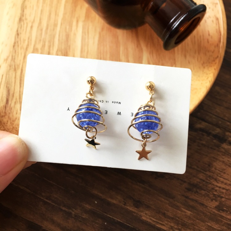 Fashion Blue Planet Star Alloy Earrings Wholesale display picture 5