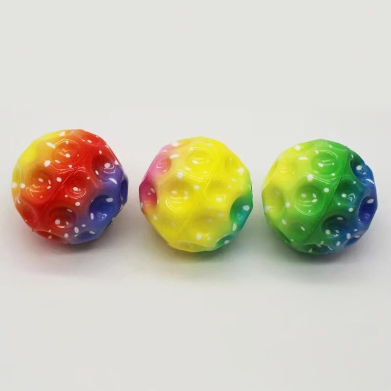 Bolas de alta elasticidad luna de piedra fluorescente de noche cinturón de lámpara cuerda de retroceso muñeca juguetes para niños bolas de acero ejercicio de reacción image 18