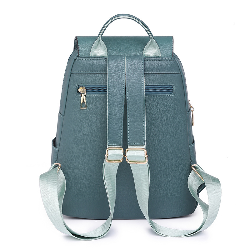 Fábrica al por mayor 2023 nueva mochila de cuero suave retro para mujer, mochila de viaje de gran capacidad para desplazamientos urbanos, mochila escolar