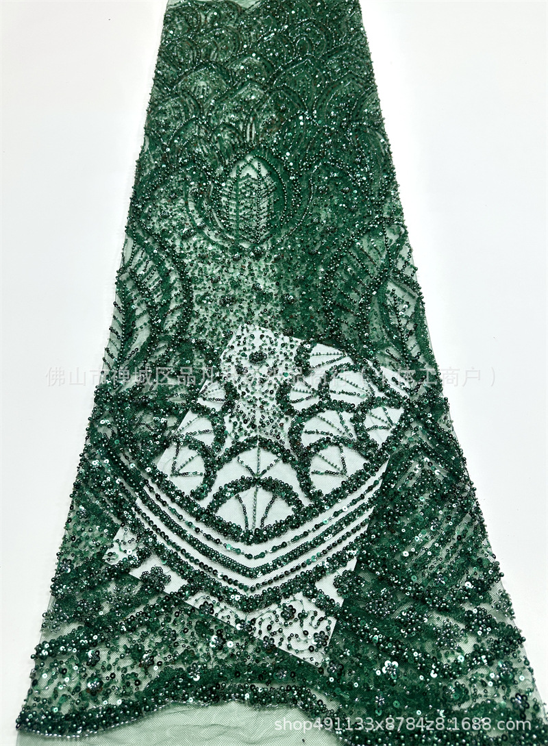 Fabricante de nueva tela de cuentas flor de tela de lenteja alta fotografía vestido de boda vestido de moda tela de vestido image 17