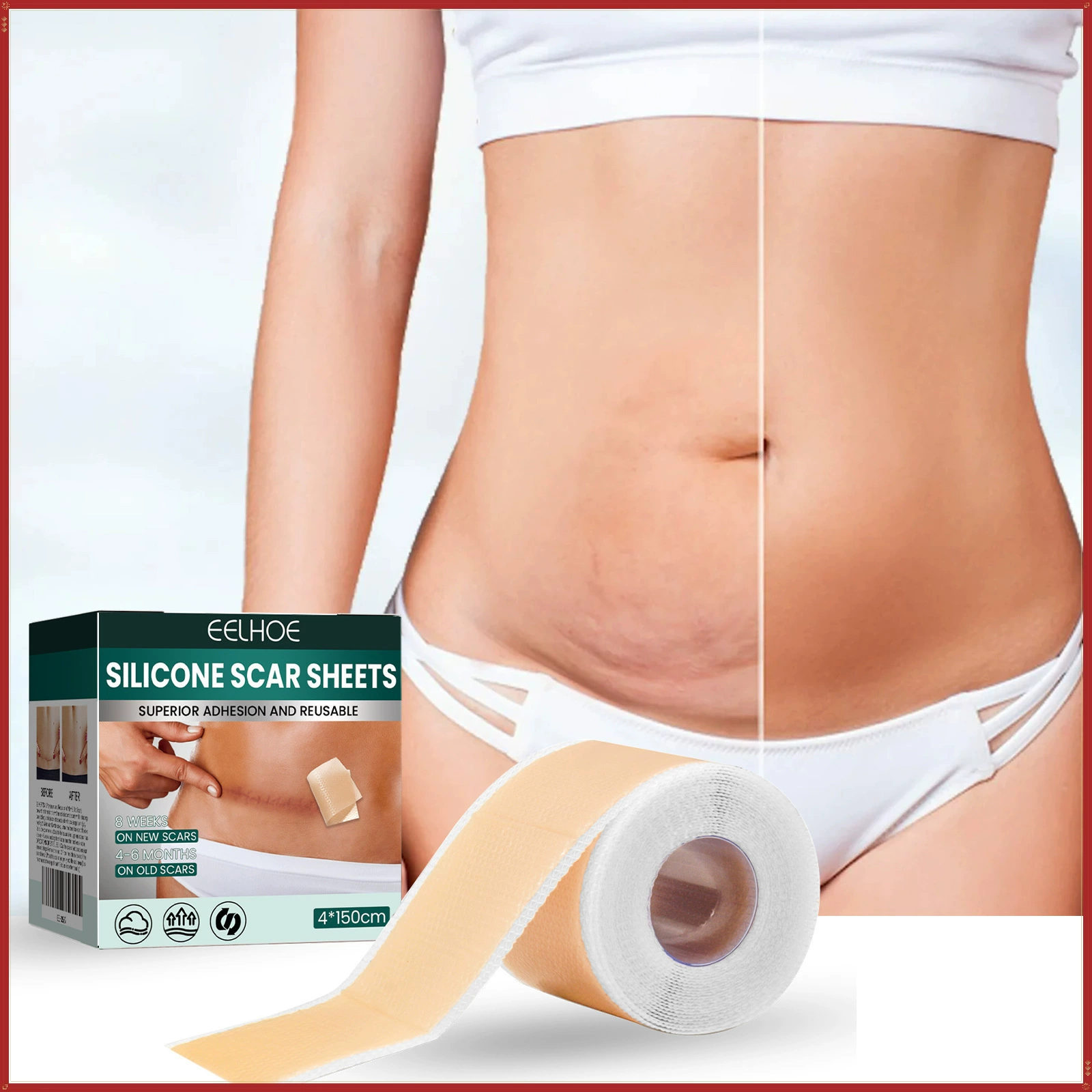 EELHOE силиконовый пластырь для восстановления кожи нежный и баловство для восстановления гладкой кожи Ежедневный комфорт легкий уход пластырь