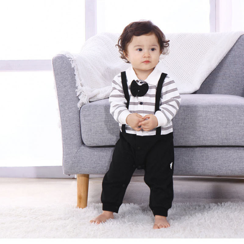 Baby Jumpsuit Clothes, Pure Cotton Baby Spring and Autumn Long-Sleeved Romper, Newborn Autumn and Winter Romper, Formal Wear, Outdoor Wear