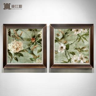 Purely Hand-Painted Oil Paintings, American-Style Hanging Paintings, Living Room Double European-Style Classical Restaurant Bedside Decorative Paintings, Dafen Village Hanging Paintings