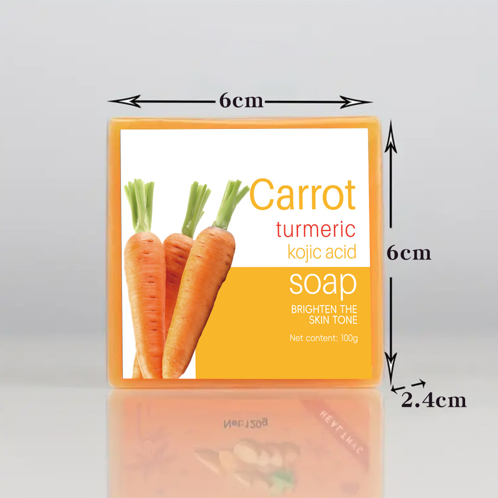Comercio exterior transfronterizo jabón de zanahoria jabón de cúrcuma jabón hecho a mano de Ácido Kójico jabón de baño