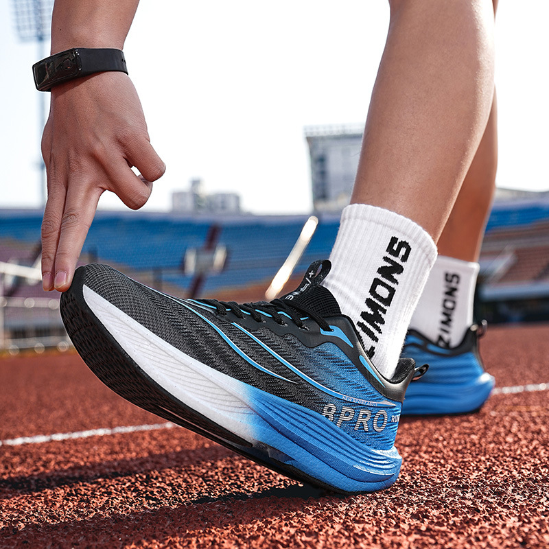 Juvenil antideslizante desgaste cómodo suela suave zapatos de carreras para hombre amortiguador universal transpirable pareja zapatillas de carbono