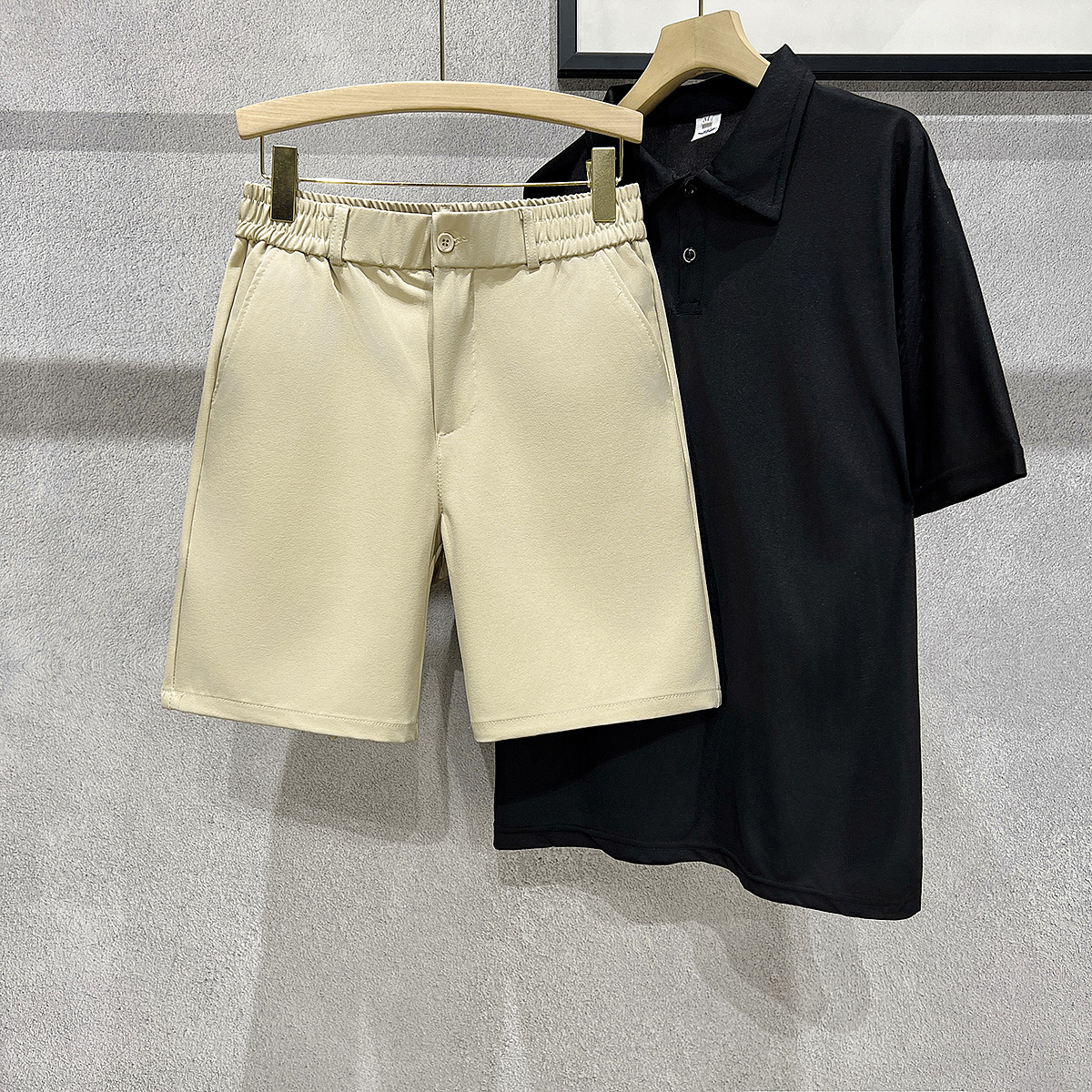 Pantalones cortos sencillos japoneses, pantalones casuales de cinco puntos de estilo ligero retro suelto y versátil