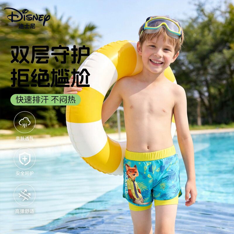 Disney Children's Swim Trunks for Boys, Professional Quick-Dry Swimwear for Summer, Double-Layer Anti-Embarrassment Swimming Shorts for Young Boys Disney Children's Swim Trunks for Boys, Professional Quick-Dry Swimwear for Summer, Double-Layer Anti-Embarrassment Swimming Shorts for Young Boys