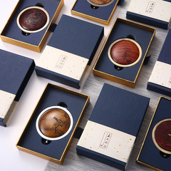 Wholesale Chinese-style small mirror, featured cultural and creative wooden portable mini dual-sided makeup mirror, Qixi gift