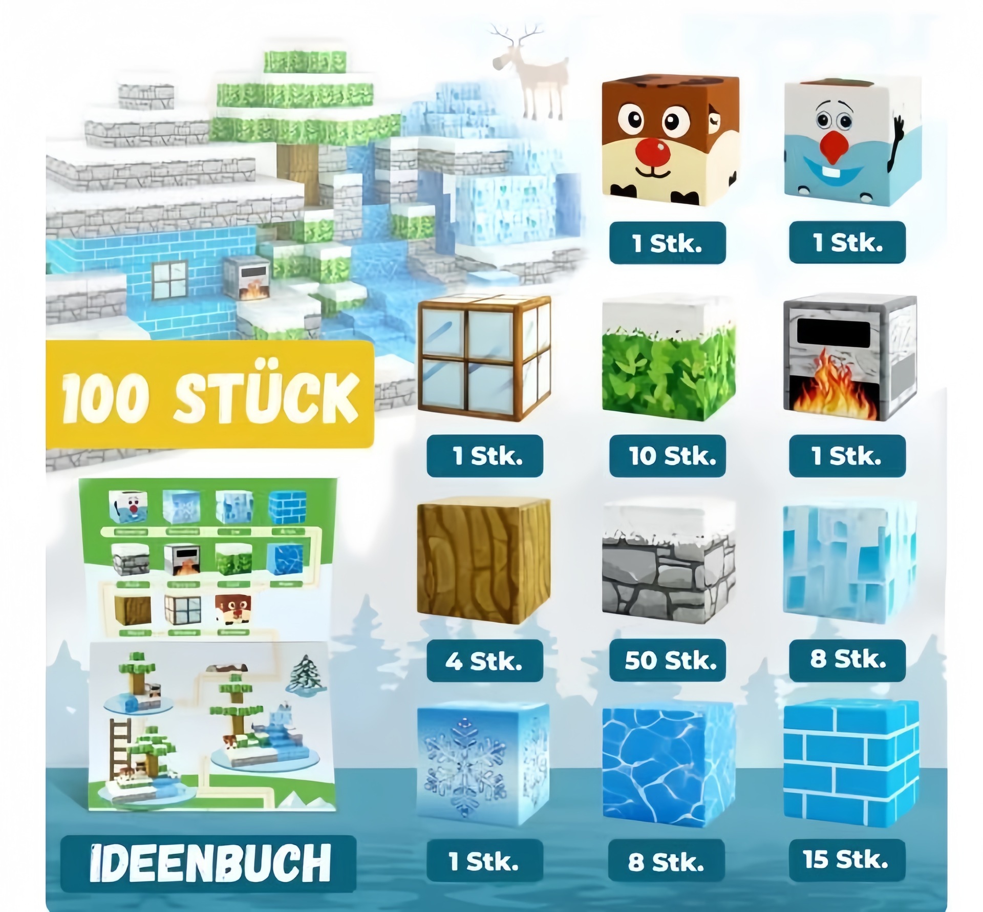 Transfronterizos Amazon My Blocks World Magnetic Block Set Puzzles Magnetic Cuadrados Juguetes Bosque Original