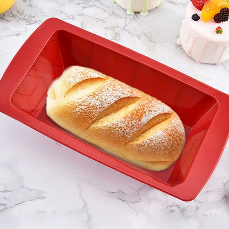 DIY пищевая силиконовая тарелка для выпечки тостов Домашний хлеб торт Форма прямоугольный инструмент для выпечки лоток