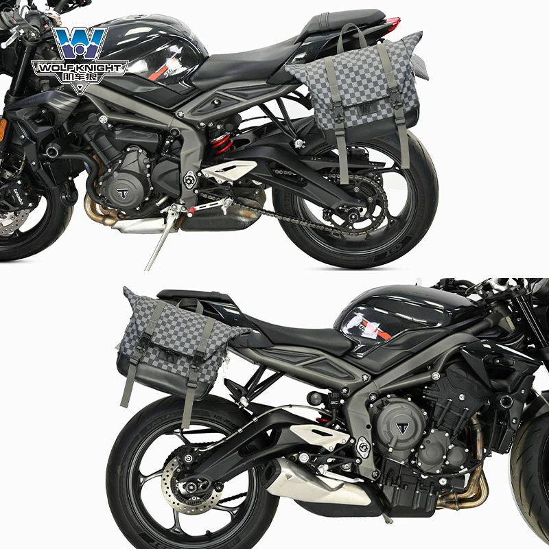 Подходит для Triumph Street Triple 765 — боковая сумка с быстросъёмом, ретро боковой кофр, модифицированная сумка для шлема