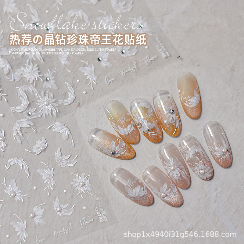 Japanese three dimensional nail decoration for manicure