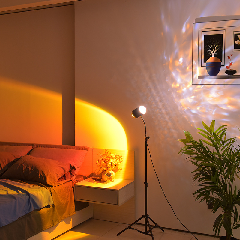 블랙 더블 헤드 워터 리플 + 선셋 레드 브래킷 모델