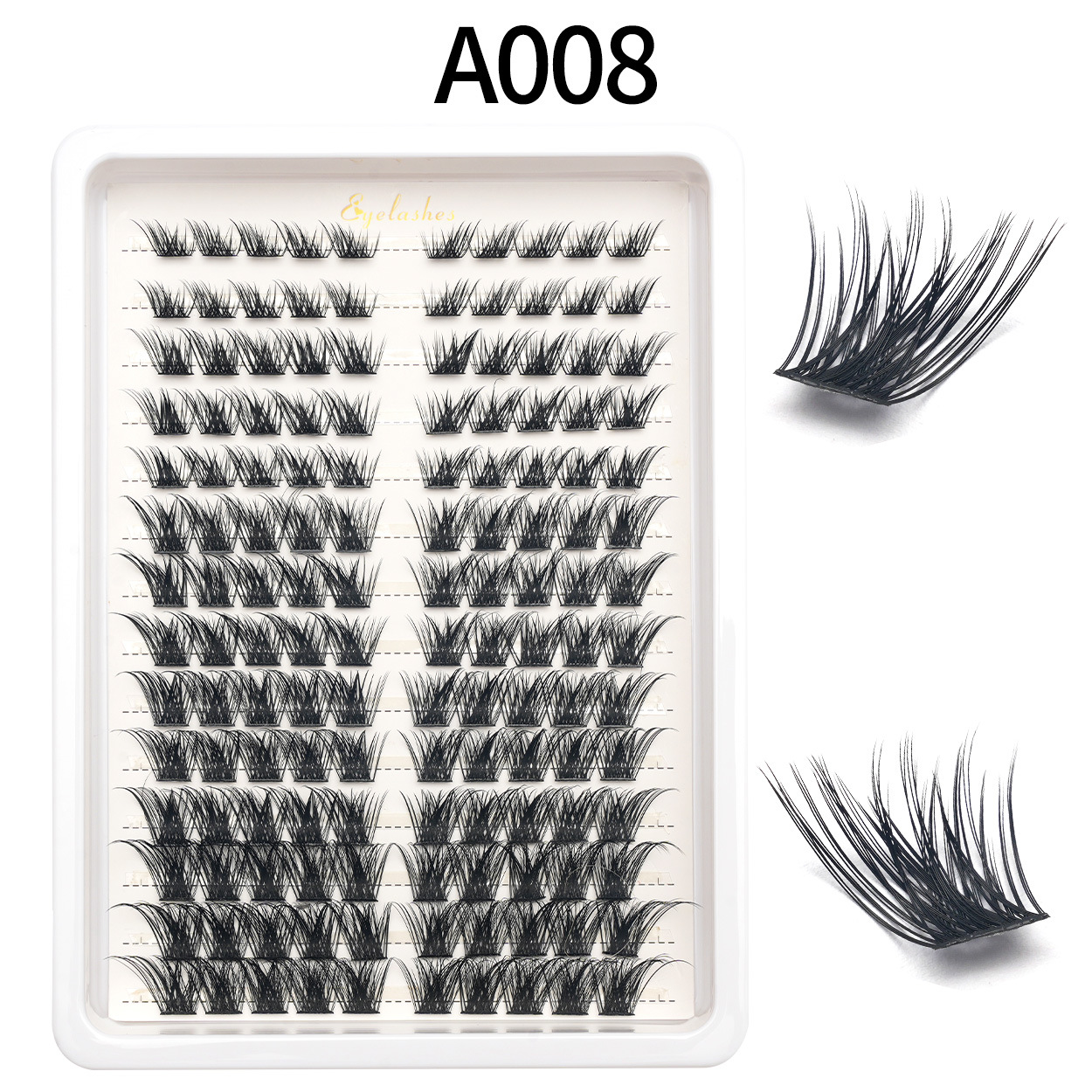 Amazon falsas pestañas venta caliente comercio exterior euroamericano cabello D曲 DIY ojos pestañas al por mayor