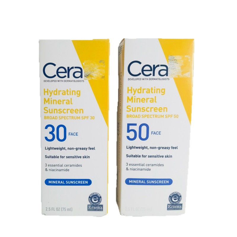 跨境专供Cera适乐防/ve肤晒乳无油物理防//晒霜SPF50敏感肌75ML|undefined